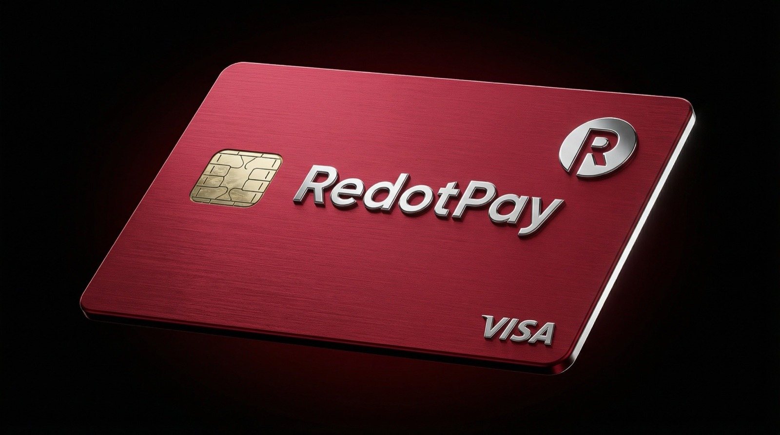 RedotPay physical card on a dark premium background
